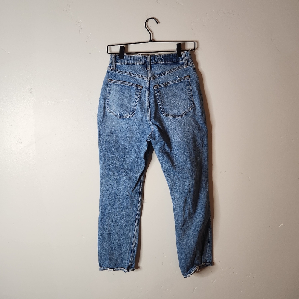 Abercrombie & Fitch Curve Love The Dad High Rise Distressed Jean Size 26/2S - Picture 3 of 7